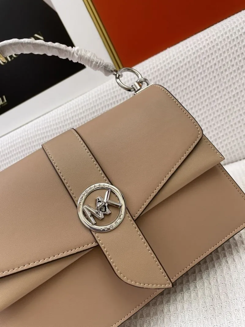MK Beige Top Handle Crossbody Handbag H21038 25cm - Image 4