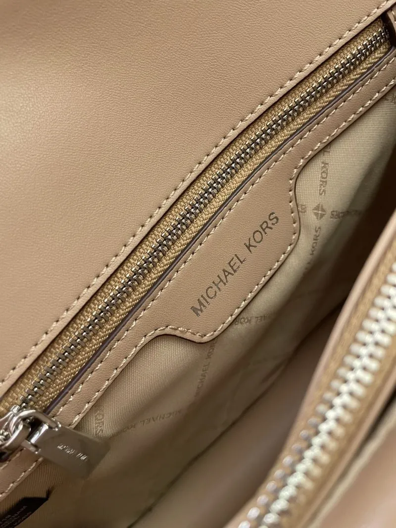 MK Beige Top Handle Crossbody Handbag H21038 25cm - Image 9