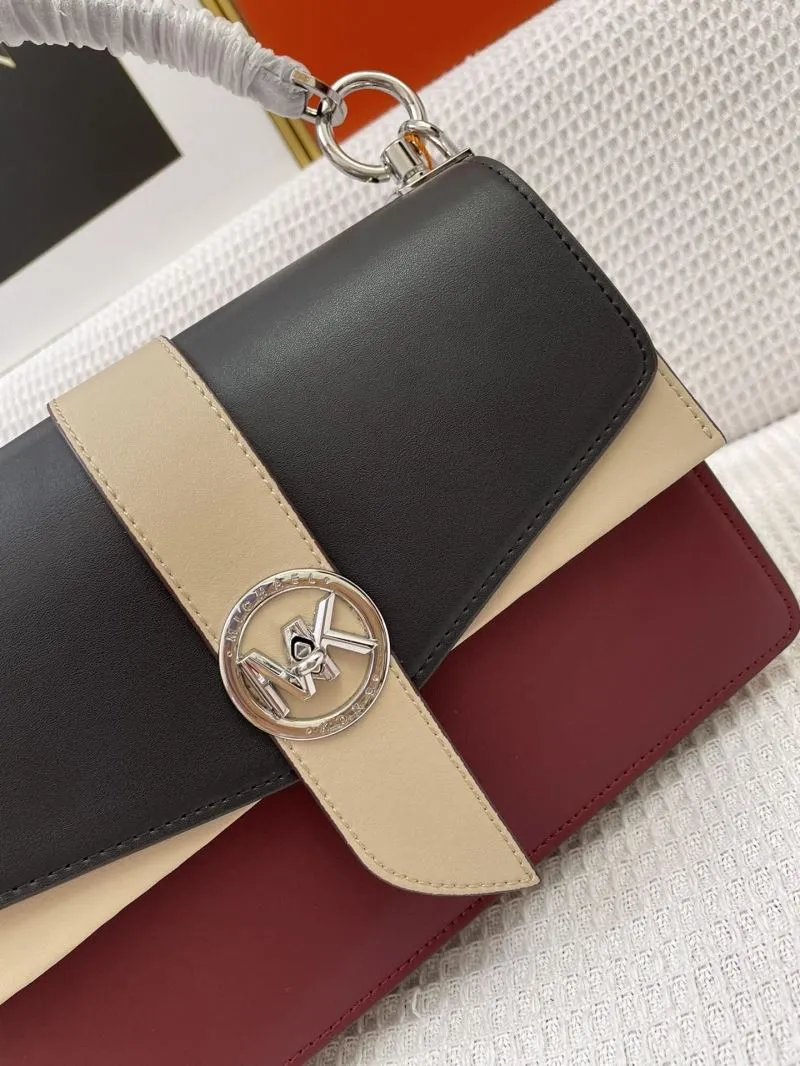 MK H21038 Multicolor Leather Handbag 25cm - Image 4