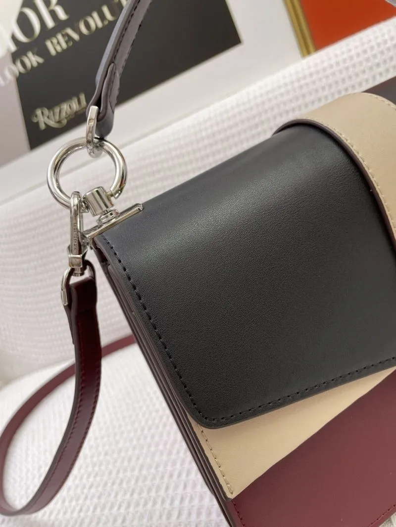 MK H21038 Multicolor Leather Handbag 25cm - Image 5