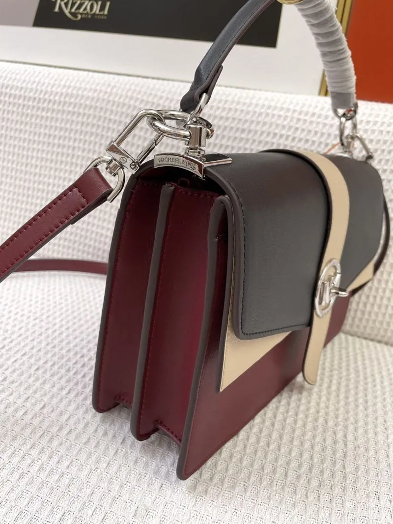 MK H21038 Multicolor Leather Handbag 25cm - Image 6