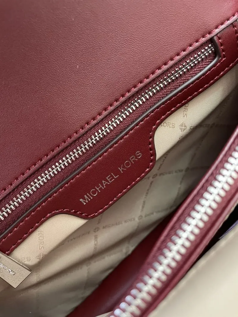 MK H21038 Multicolor Leather Handbag 25cm - Image 9