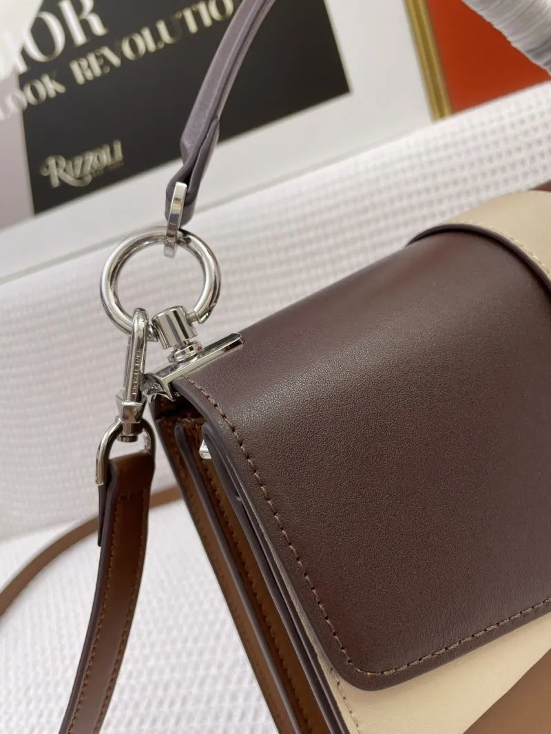 MK Brown Beige Handbag H21038 25cm Crossbody Bag - Image 5