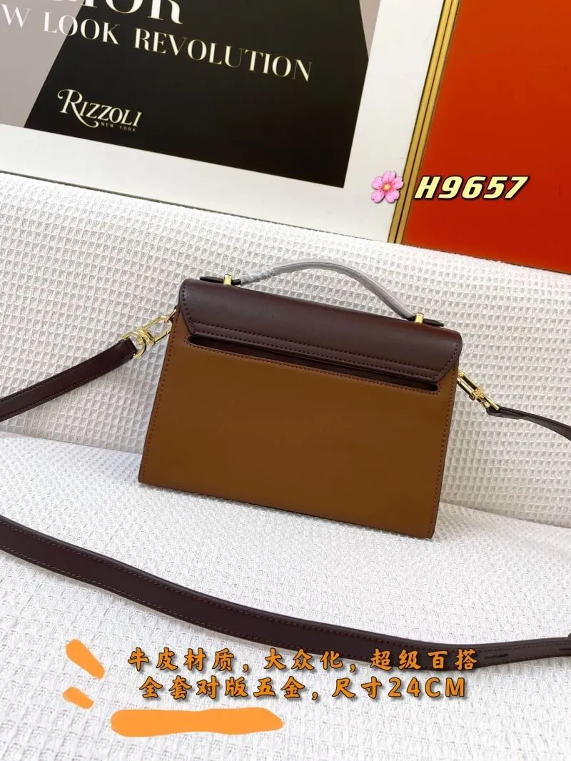 Alternative view of MK Two-Tone Leather Handbag H9657 24CM