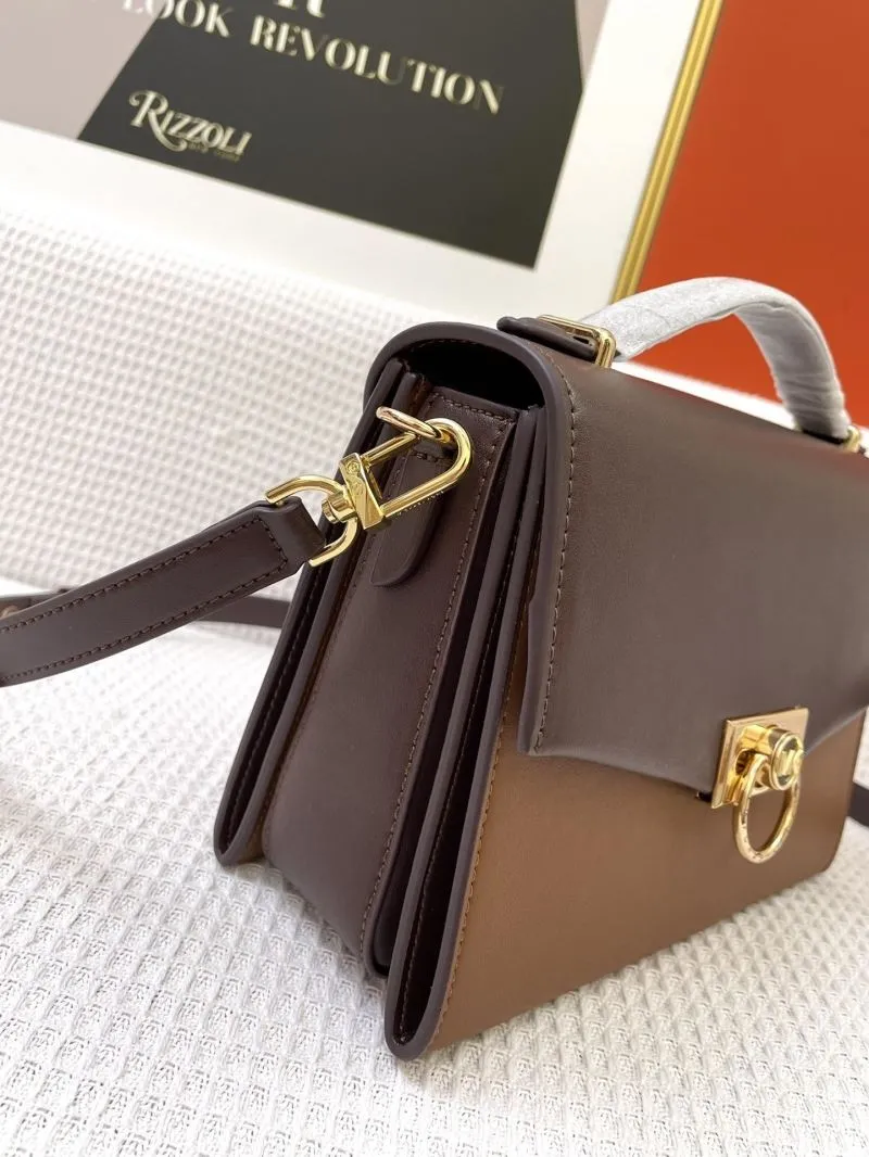 MK Two-Tone Leather Handbag H9657 24CM - Image 5