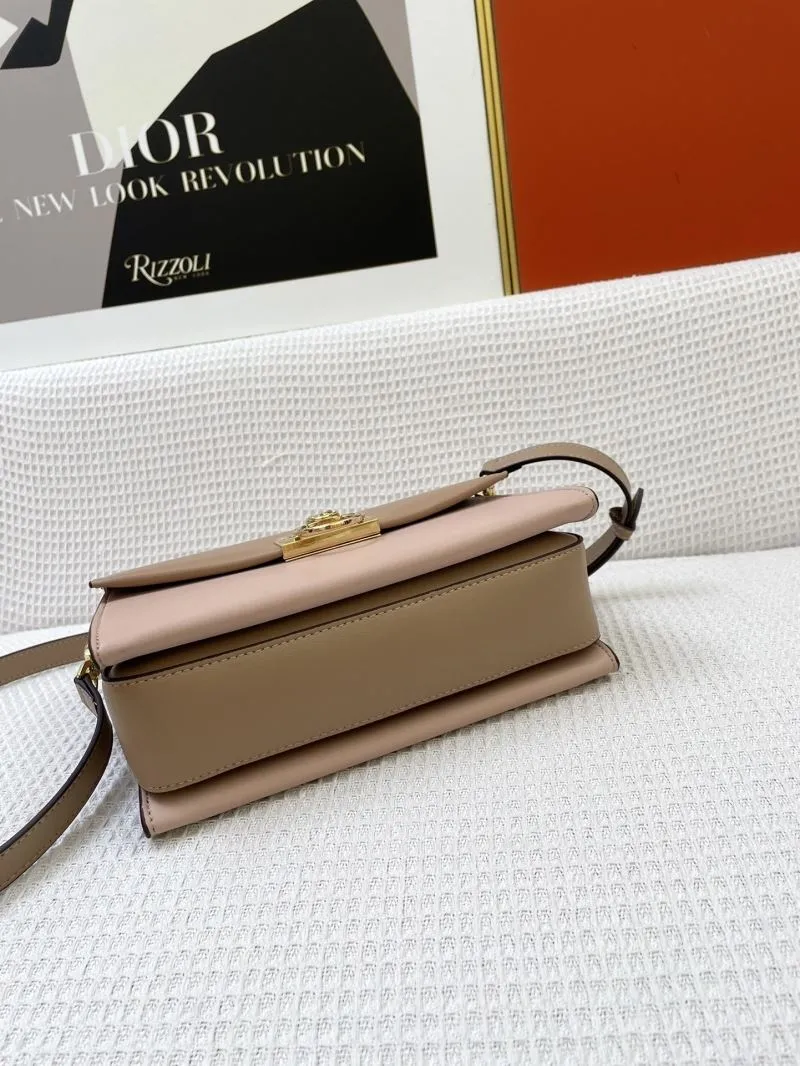 MK H9657 Beige Leather Crossbody Handbag 24CM - Image 7