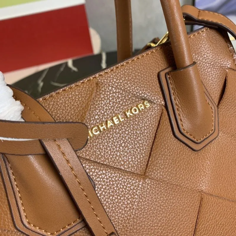 Michael Kors Brown Leather Tote Handbag Size 22x19x11cm 82 - Image 4