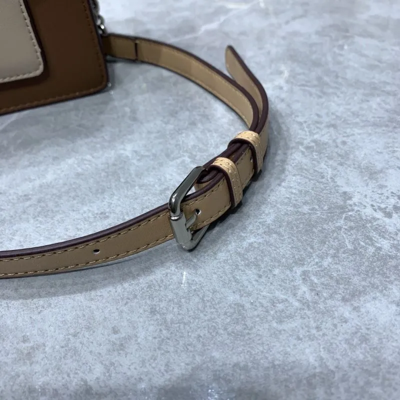 Michael Kors MK-89 Two-Tone Leather Crossbody Handbag 23cm - Image 6