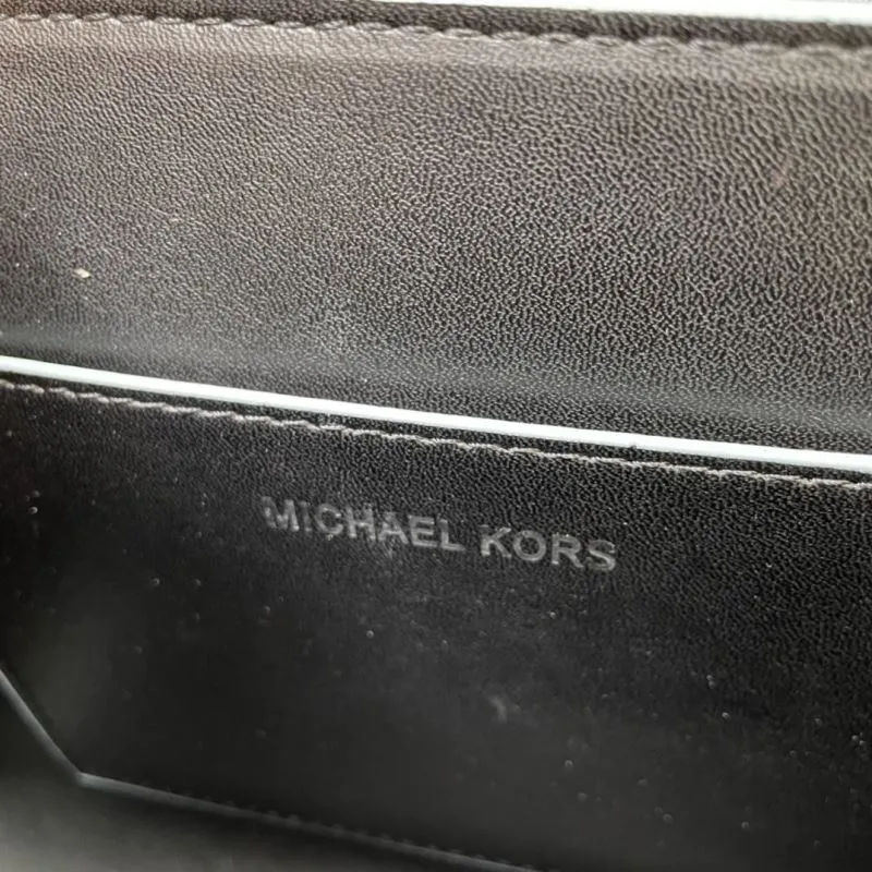 Michael Kors J06619 Brown Gray Monogram Handbag Size 24 - Image 9