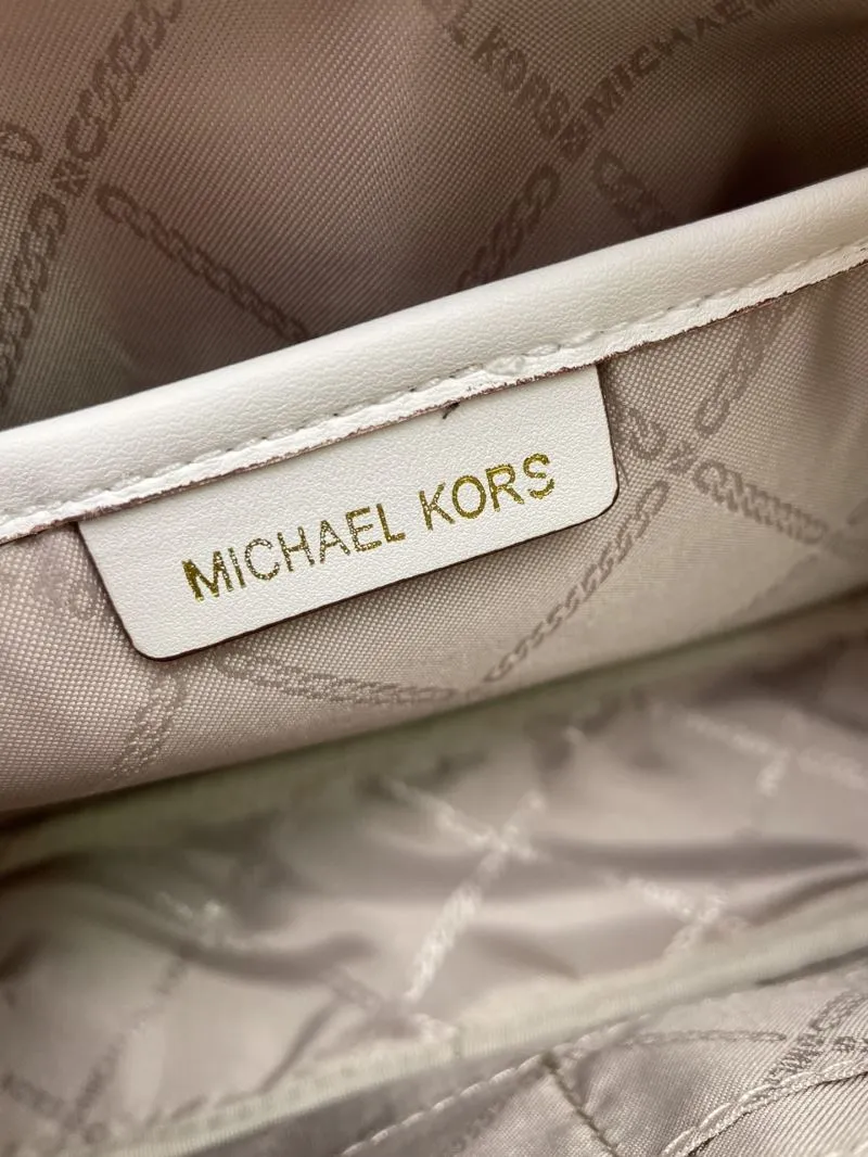 Michael Kors White Monogram Crossbody Bag H09966 24cm - Image 8