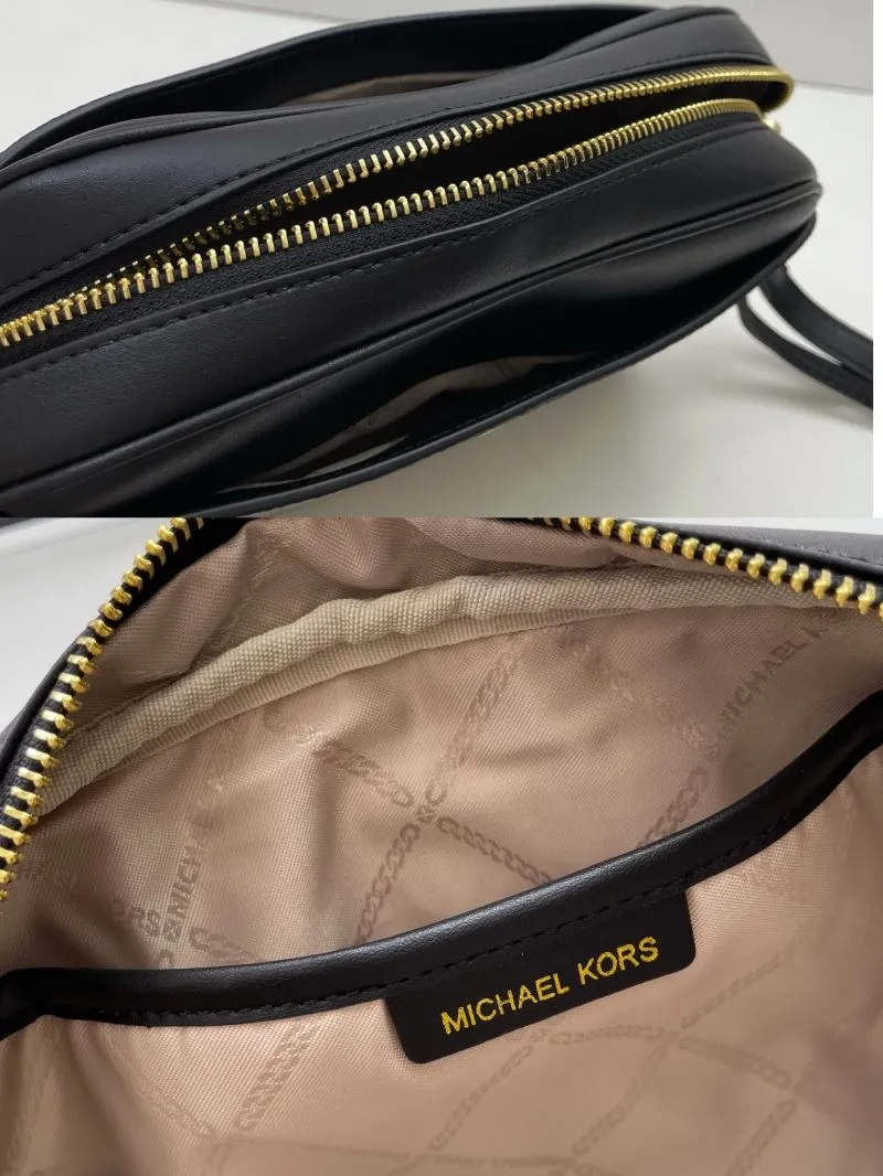 Michael Kors Brown Black Crossbody Satchel Bag H09966 24cm - Image 9