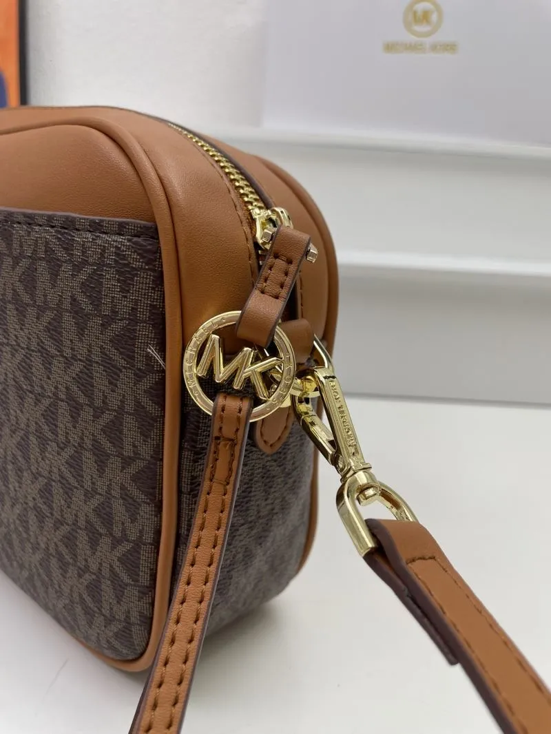 Michael Kors Brown Monogram Crossbody Bag H09966 24cm - Image 6