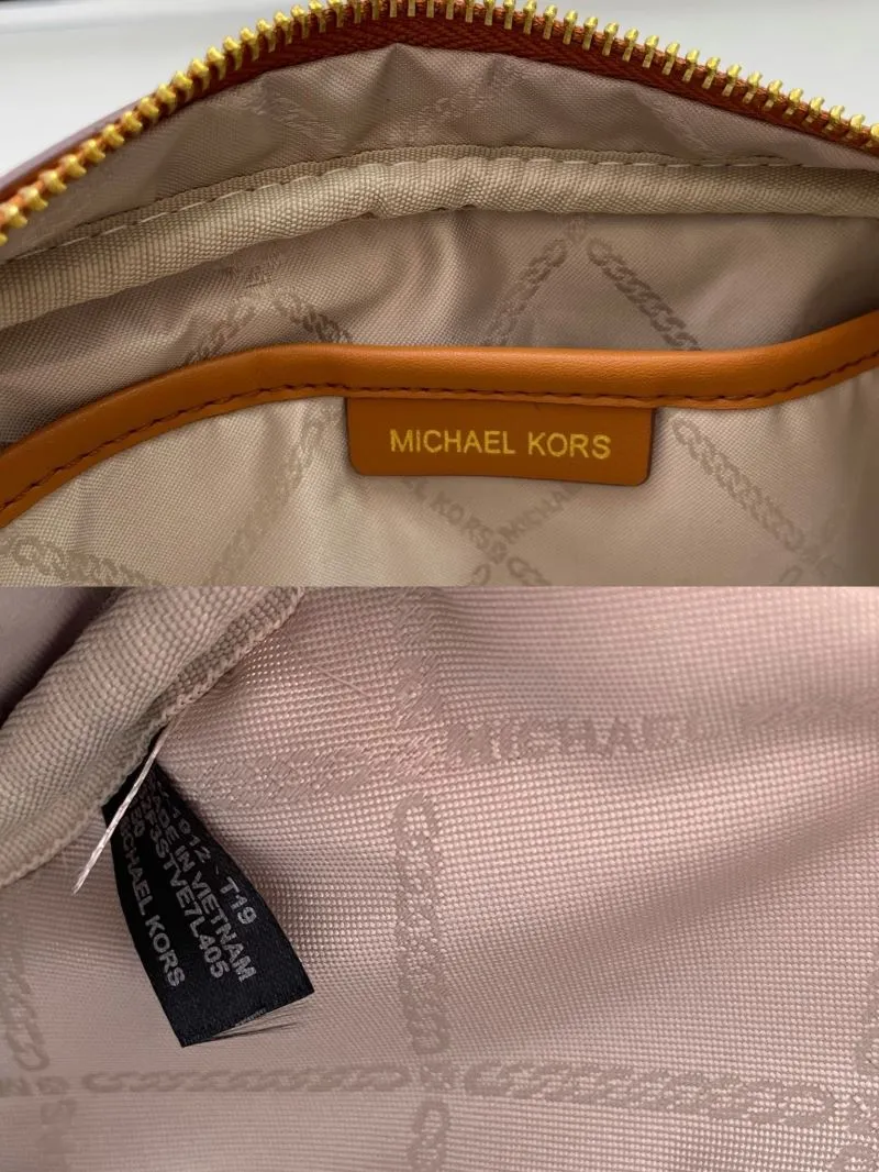 Michael Kors Monogram Crossbody Bag White Brown H09966 24cm - Image 9