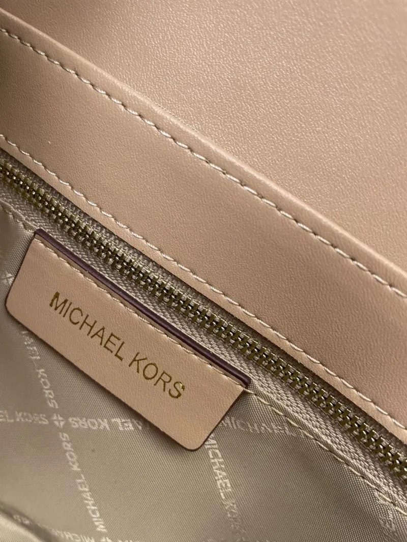 Michael Kors Taupe Satchel Crossbody Bag H02087 21cm - Image 9