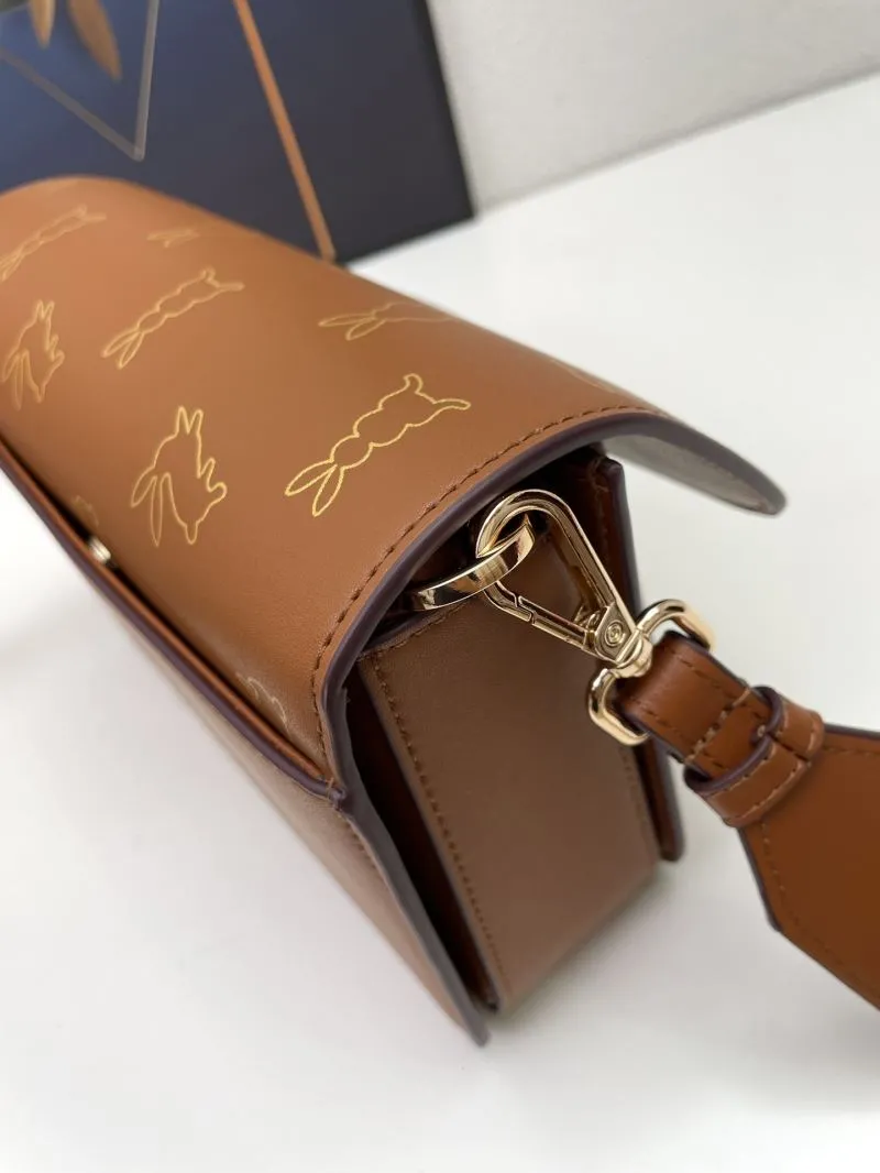 Michael Kors Brown Rabbit Print Crossbody Satchel Bag H02087 21cm - Image 7