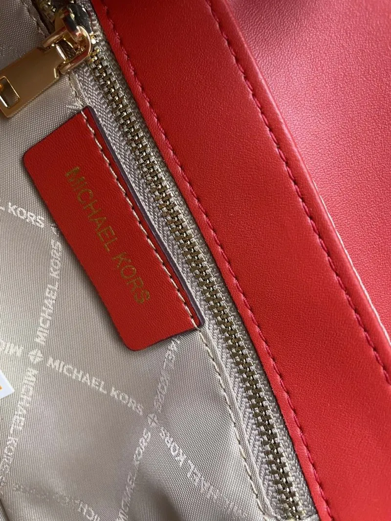 Michael Kors Red Rabbit Print Satchel Crossbody Bag H02087 21cm - Image 9