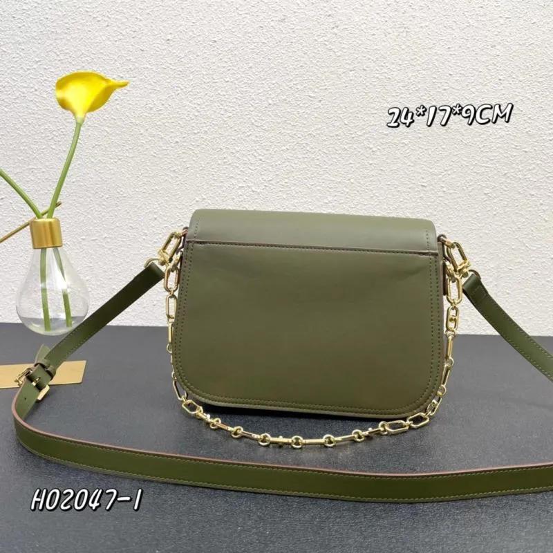 MK Olive Green Satchel Crossbody Bag H02047-1 - Image 3
