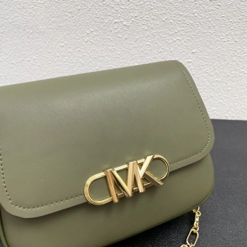 MK Olive Green Satchel Crossbody Bag H02047-1 - Image 4