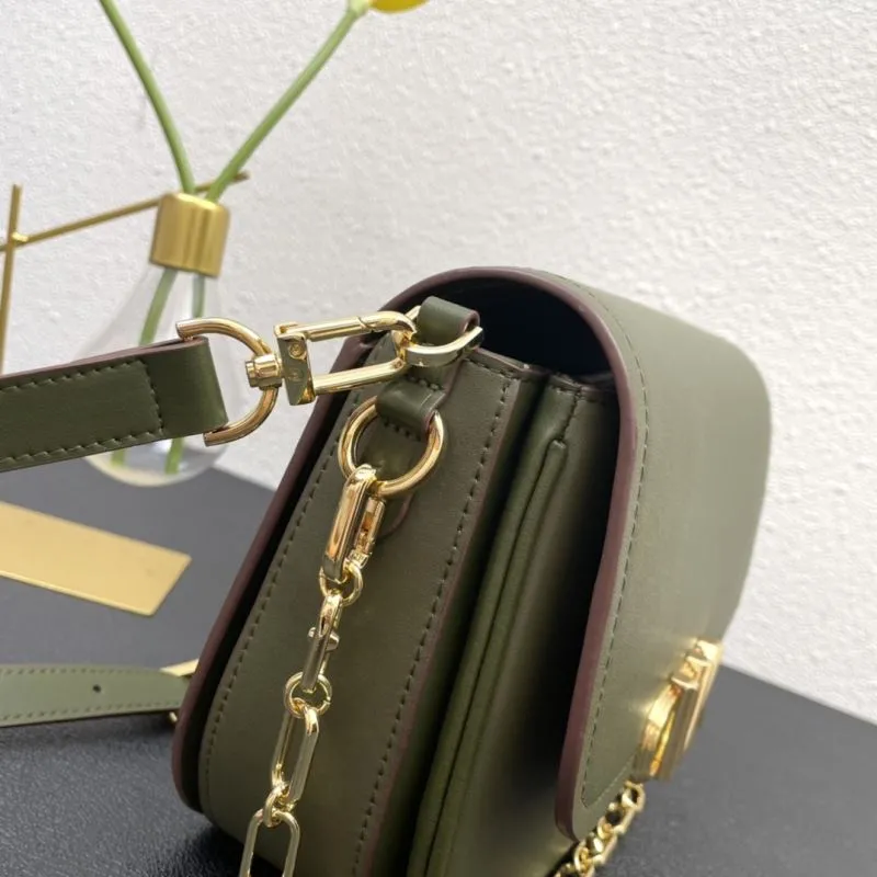 MK Olive Green Satchel Crossbody Bag H02047-1 - Image 5