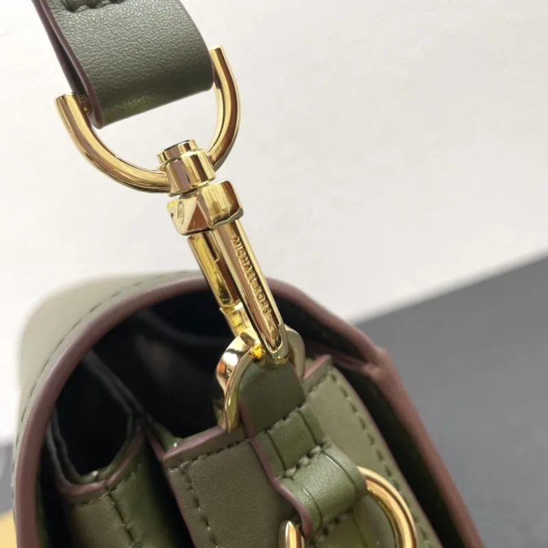 MK Olive Green Satchel Crossbody Bag H02047-1 - Image 6
