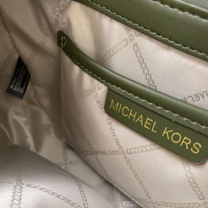 MK Olive Green Satchel Crossbody Bag H02047-1 - Image 9