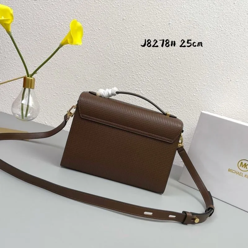 Michael Kors Brown Satchel Bag J8278 25cm - Image 3