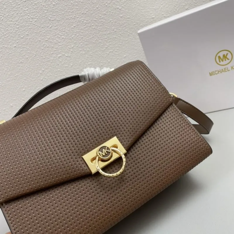 Michael Kors Brown Satchel Bag J8278 25cm - Image 4