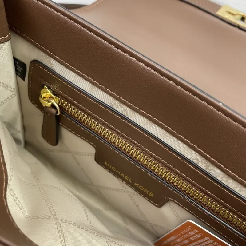 Michael Kors Brown Satchel Bag J8278 25cm - Image 9