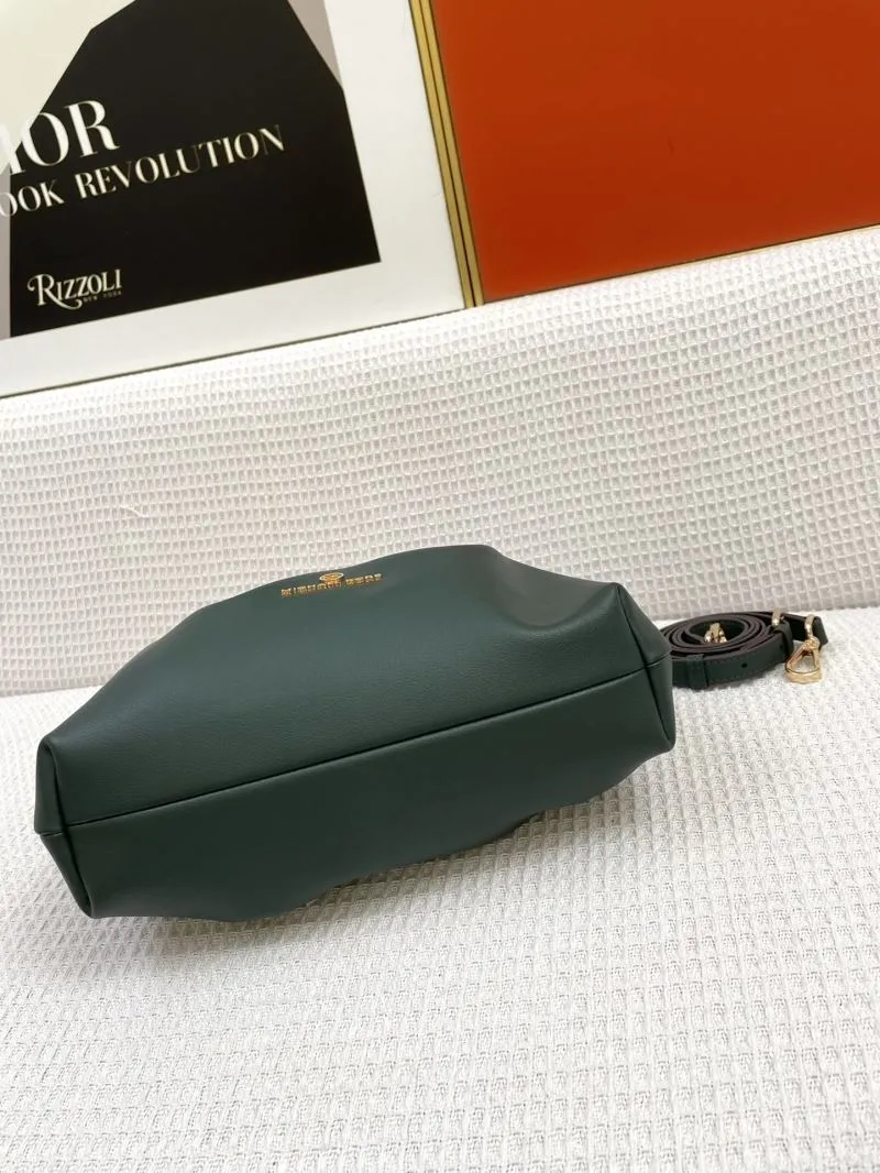 Michael Kors Dark Green Cloud Leather Bag H2053 - Image 7