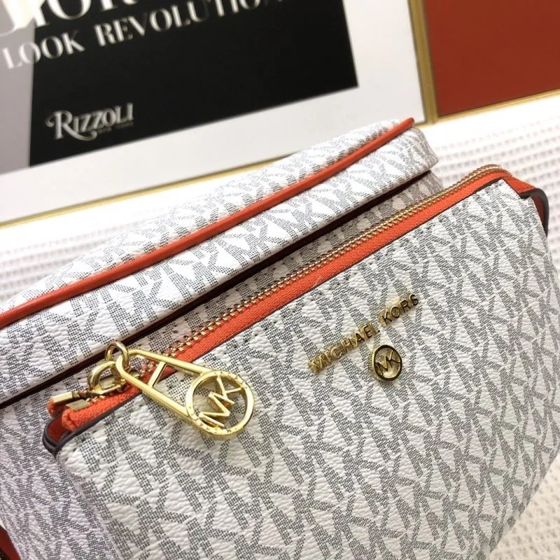 MK Monogram White Red Crossbody Fanny Pack 2036 26cm - Image 5