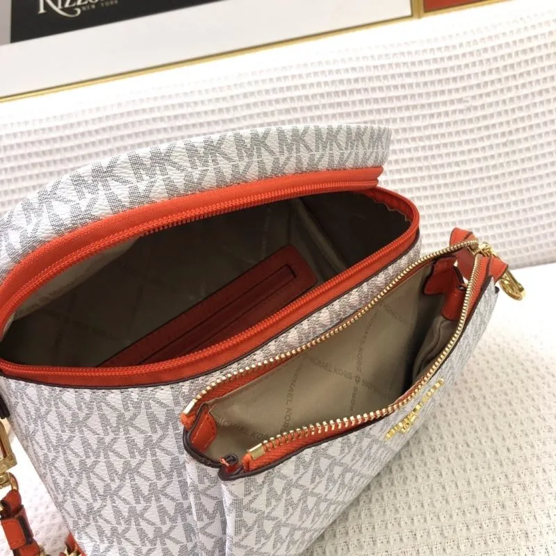 MK Monogram White Red Crossbody Fanny Pack 2036 26cm - Image 8