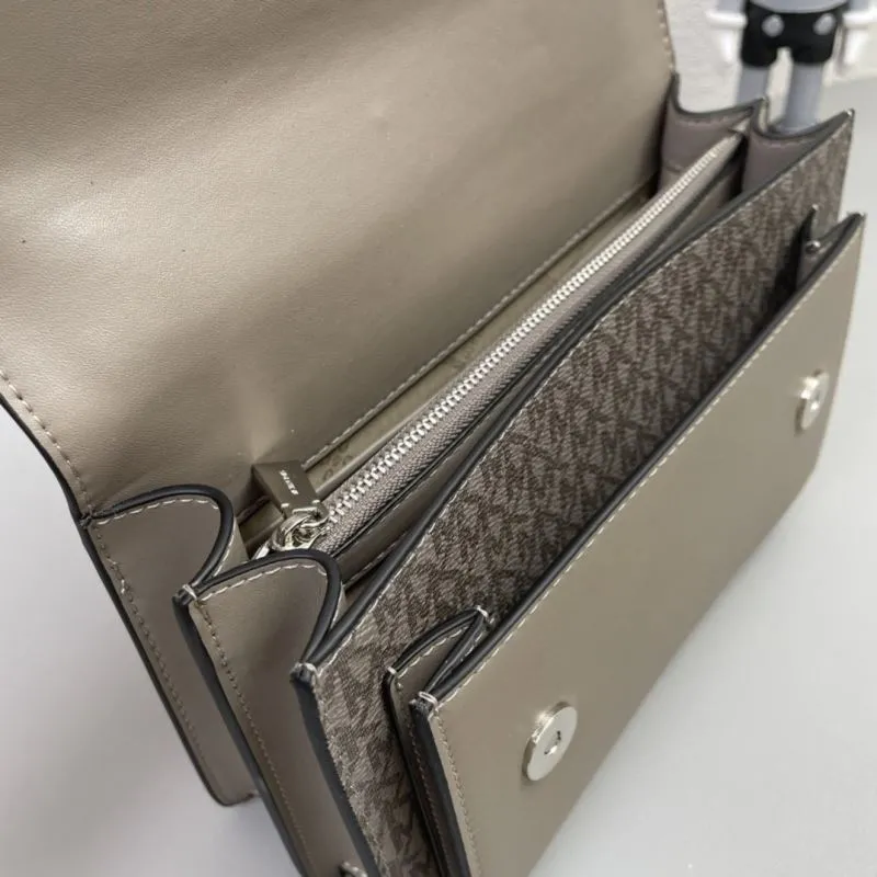 Michael Kors J2128 Gray Crossbody Satchel Bag 23cm - Image 8