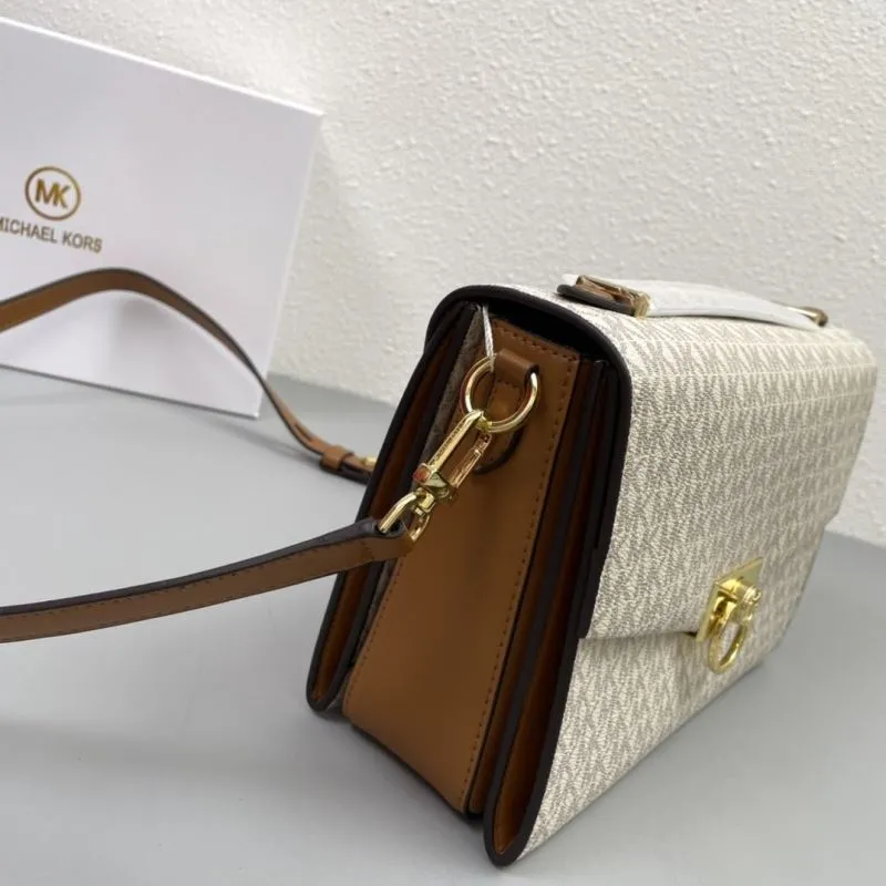 Michael Kors Vanilla Monogram Satchel Crossbody Bag 70 - Image 4