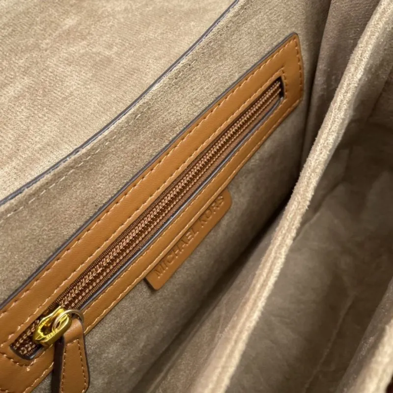 Michael Kors Vanilla Monogram Satchel Crossbody Bag 70 - Image 9