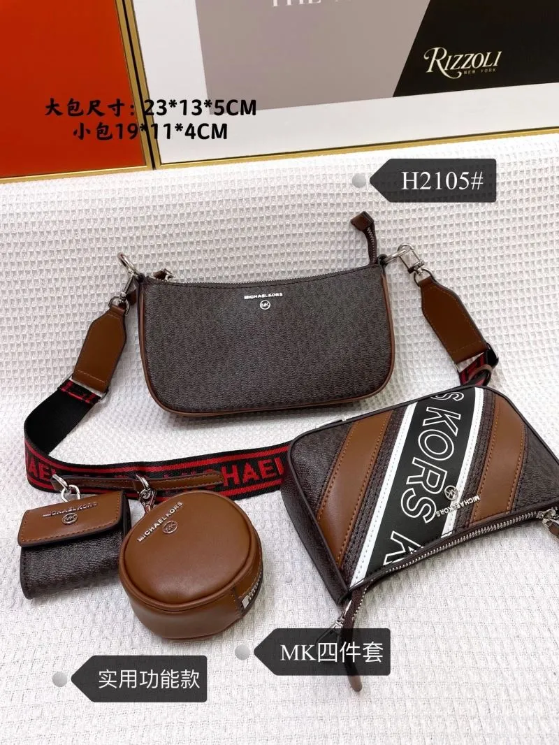 Alternative view of Michael Kors H2105 Brown 4-Piece Crossbody Bag Set