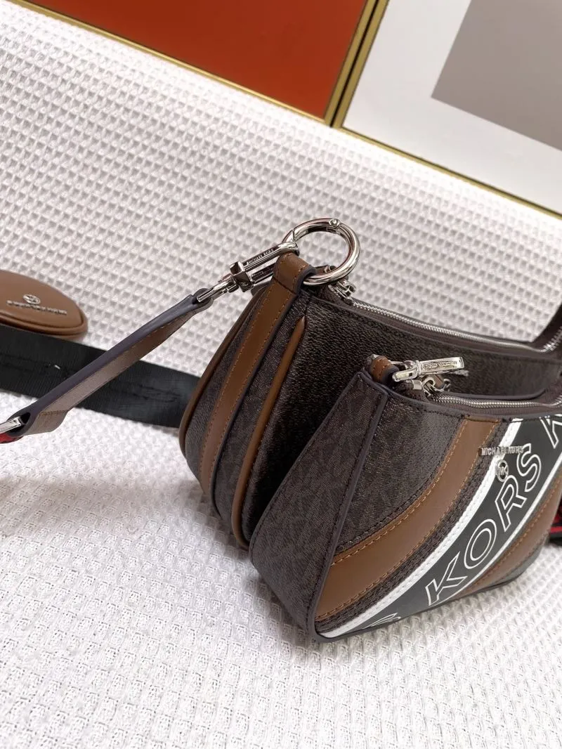 Michael Kors H2105 Brown 4-Piece Crossbody Bag Set - Image 5