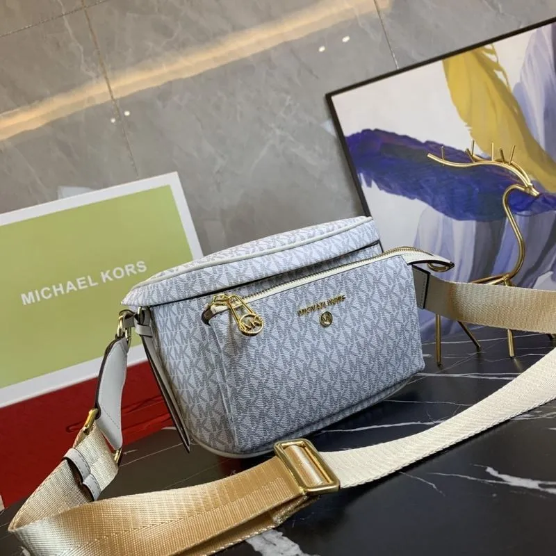 Alternative view of Michael Kors White Monogram Crossbody Bag