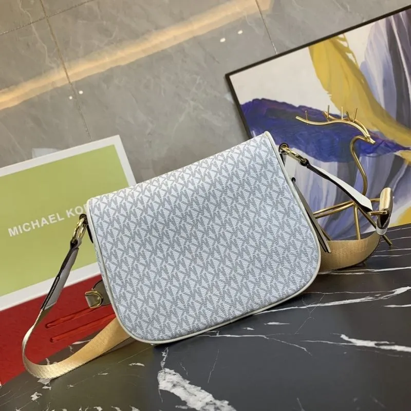 Michael Kors White Monogram Crossbody Bag - Image 3