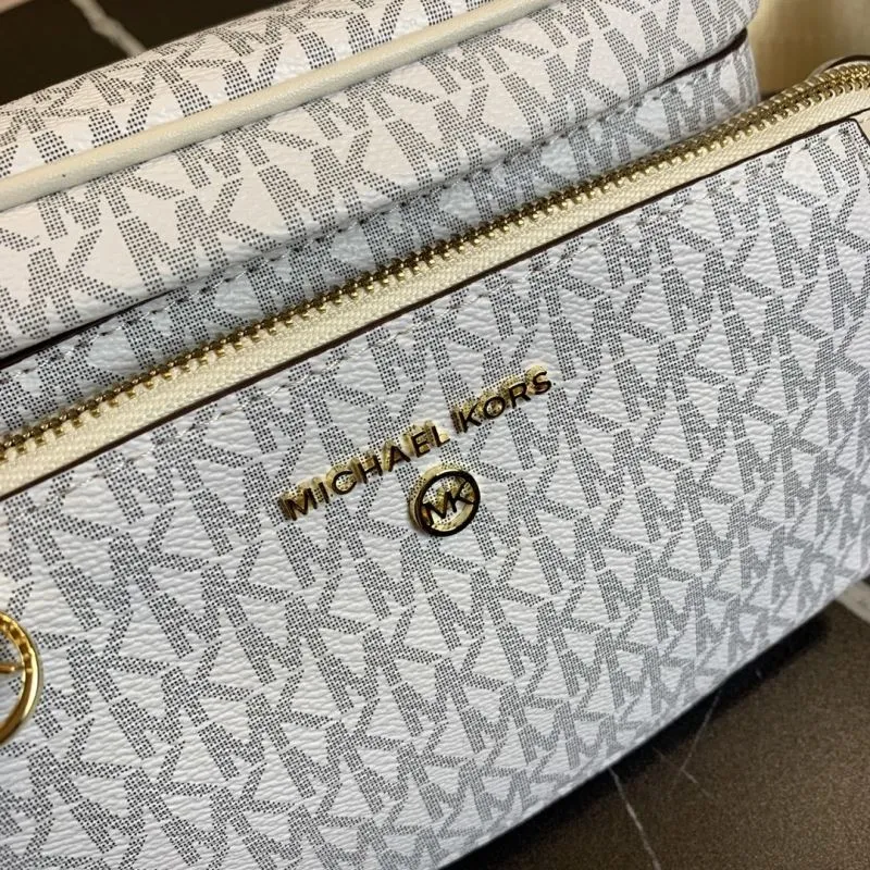Michael Kors White Monogram Crossbody Bag - Image 5
