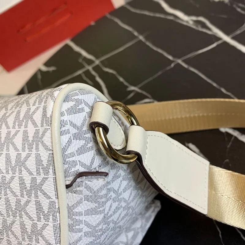 Michael Kors White Monogram Crossbody Bag - Image 6