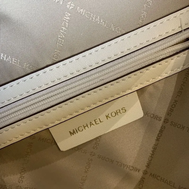 Michael Kors White Monogram Crossbody Bag - Image 9