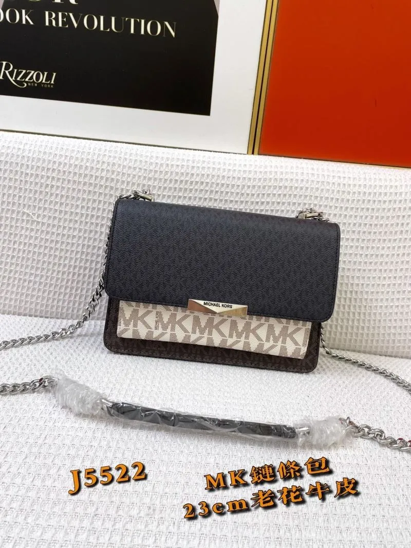 Michael Kors J5522 Monogram Chain Crossbody Bag