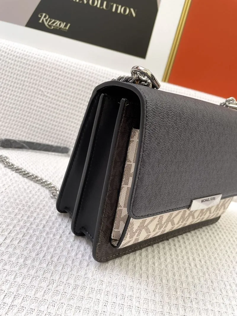 Michael Kors J5522 Monogram Chain Crossbody Bag - Image 5