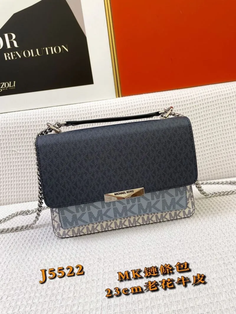 Michael Kors J5522 Monogram Chain Satchel Bag 23cm - Image 3