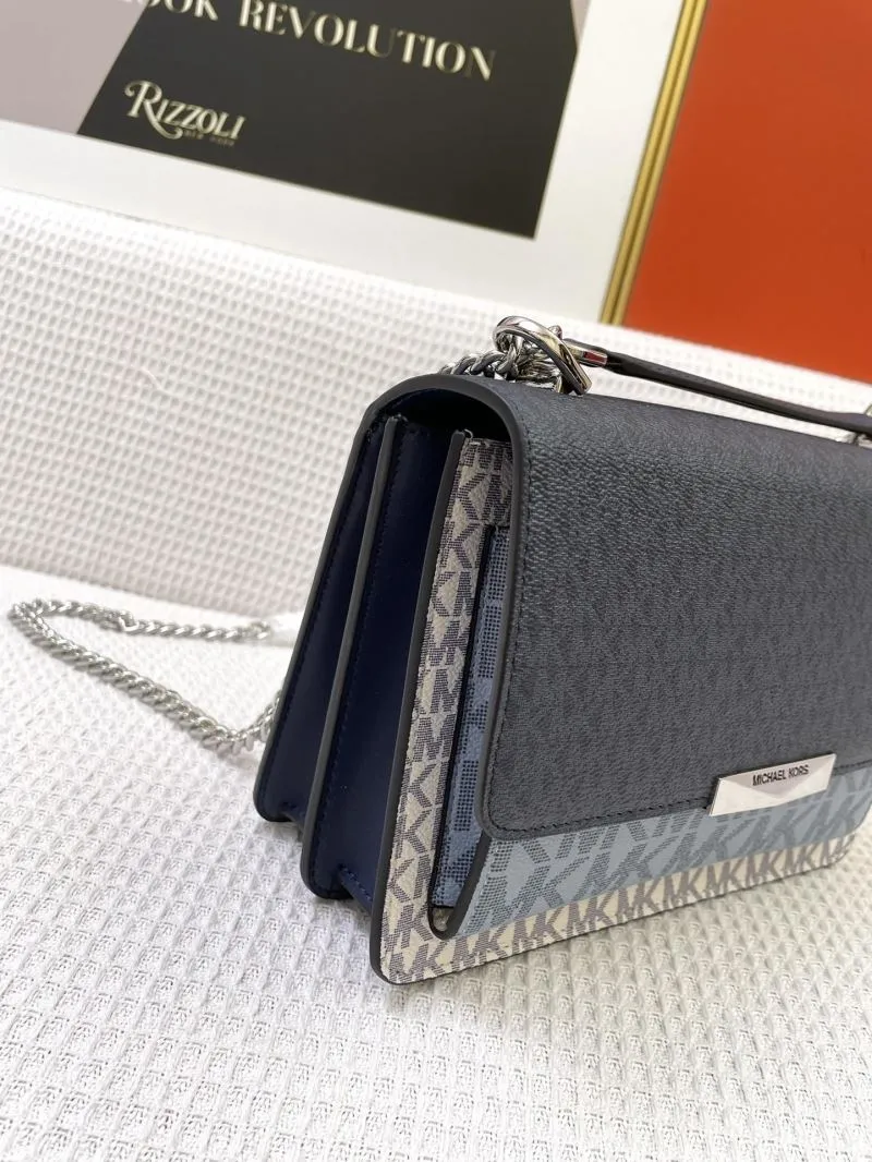 Michael Kors J5522 Monogram Chain Satchel Bag 23cm - Image 6