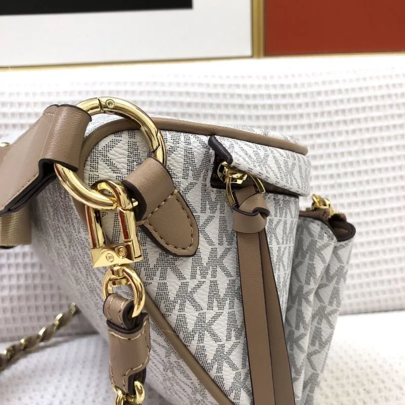 Michael Kors White Monogram Crossbody Waist Bag 2036 - Image 5