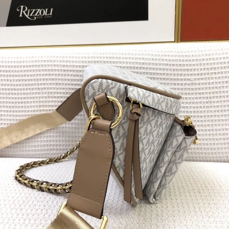 Michael Kors White Monogram Crossbody Waist Bag 2036 - Image 7