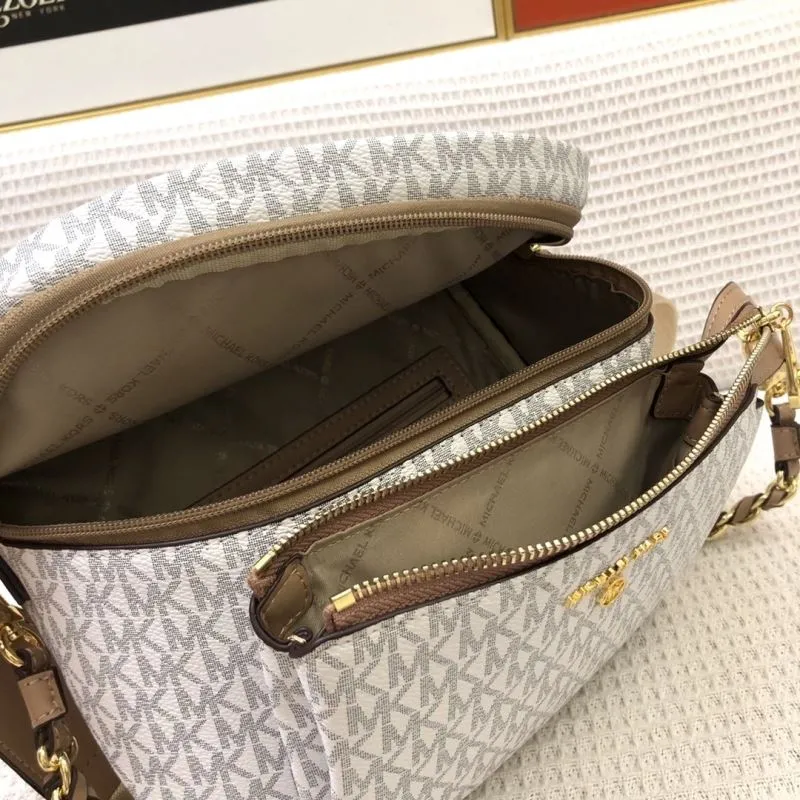 Michael Kors White Monogram Crossbody Waist Bag 2036 - Image 8