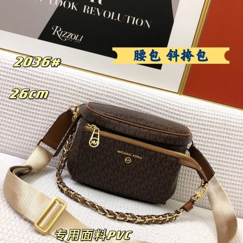 Michael Kors Brown Waist Bag 2036 Size 26cm