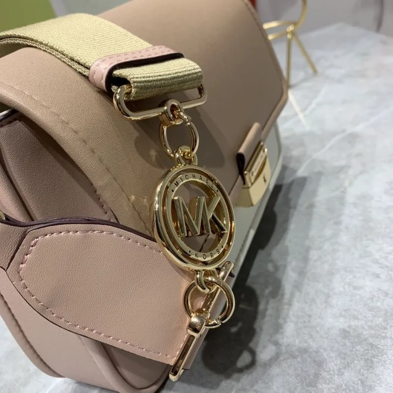 Michael Kors Beige White Satchel Crossbody Bag - Image 5